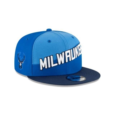 Milwaukee Bucks Gorra | New Era NBA City Edition 9fifty Snapback Cap Mexico - Azules